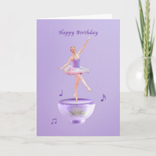 Verjaardag, Muziekdoos Ballerina Kaart