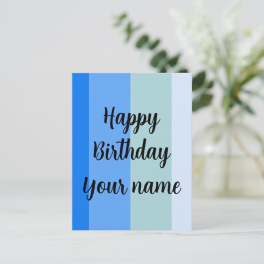 Verjaardag Naam Sjabloon Briefkaart (Staand voorkant)