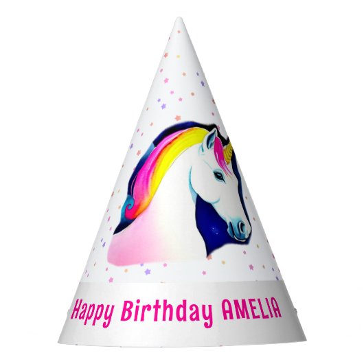 Verjaardag naam van het meisje van de Cute Magical Feesthoedjes (Voorkant)