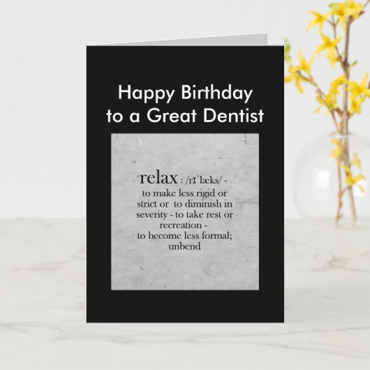 Verjaardag naar een geweldige definitie van tandar kaart (Gele Bloem)