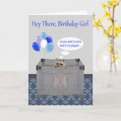 Verjaardag naar Verjaardag Meisje, volwassen humor Kaart (Gele Bloem)