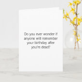 Verjaardag - nadat u Dood bent Kaart (Gele Bloem)