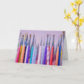 Verjaardag Nail Art Brush Collectie Kaart (Gele Bloem)