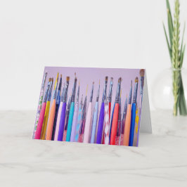Verjaardag Nail Art Brush Collectie Kaart