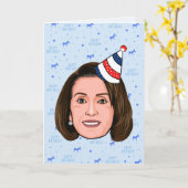 VERJAARDAG NANCY PELOSI KAART (Gele Bloem)