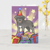 Verjaardag Napolitaanse Mastiff Kaart (Gele Bloem)