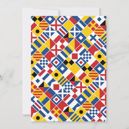 Verjaardag nautisch signaalvlagpatroon kaart (Achterkant)