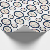 Verjaardag nautische ankers strand cadeaupapier (Hoek)