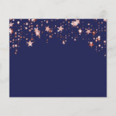Verjaardag navy blue roze budget Save the Date Flyer (Achterkant)