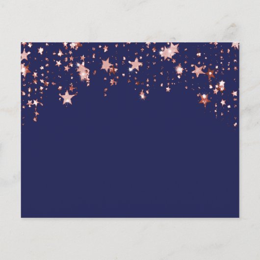 Verjaardag navy blue roze budget Save the Date Flyer (Achterkant)