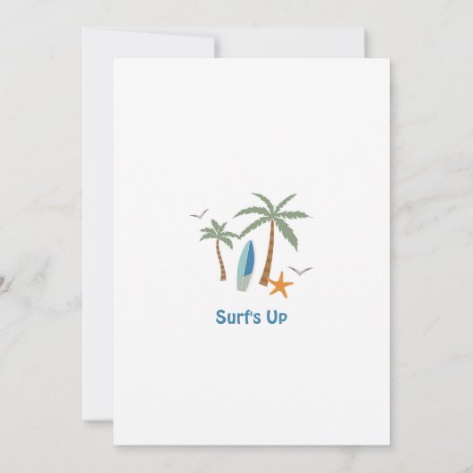 VERJAARDAG Navy Jongen Surf's Up Surfen Elke Leeft Kaart (Achterkant)