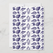 Verjaardag Navy Party Shells Ocean Beach Zee Kaart (Achterkant)