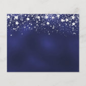 Verjaardag navyblauw zilver save date feest budget flyer (Achterkant)