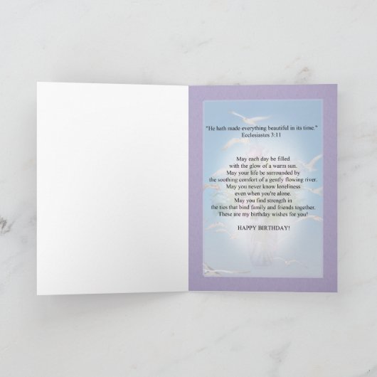 Verjaardag, neef, bloemen en vogels kaart (Binnen)