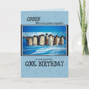 Verjaardag neef, Pinguïn wij allemaal Kaart