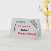 Verjaardag, neef, woorden voor een vader. kaart (Gele Bloem)