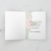 Verjaardag, negentigste, met Roze Gladiolen Kaart (Binnen)