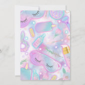 Verjaardag Neon Glow Pamper Spa Party Kaart (Achterkant)