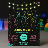 Verjaardag Neon Glow Party met String Lights Kaart