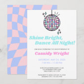 Verjaardag Neon Groovy Disco Kaart (Voorkant / Achterkant)