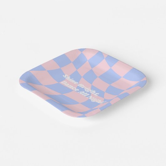 Verjaardag Neon Groovy Disco Papieren Bordje (Gebogen)