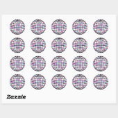 Verjaardag Neon Groovy Disco Ronde Sticker (Vel)