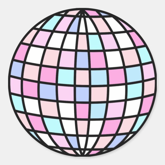 Verjaardag Neon Groovy Disco Ronde Sticker (Voorkant)