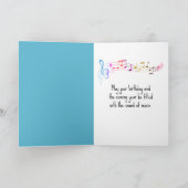 Verjaardag Neon Platenspeler met vinylplaat Kaart (Binnen)