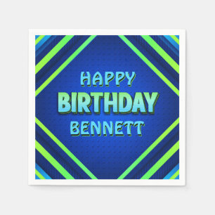 Verjaardag Neon Servet