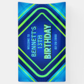 Verjaardag Neon Spandoek (Verticaal)