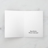 Verjaardag Nerd met aangepaste leeftijds-wiskundev Kaart (Binnen)