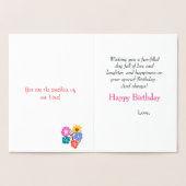 Verjaardag nichtje Bloemen Folie Kaarten (Binnen)