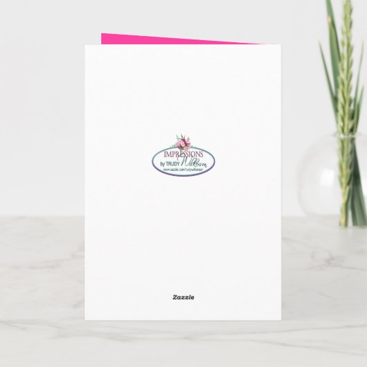 Verjaardag Nichtje Mooie Bloemen Hoge Hak Schoen Kaart (Achterkant)