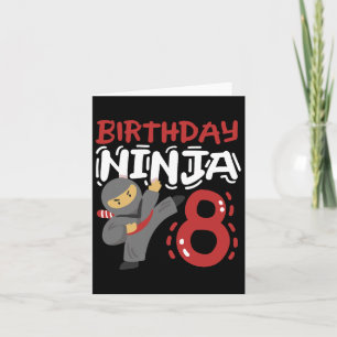 Verjaardag Ninja 8 Jaar Oud Karate Kids 8ste Verja Kaart
