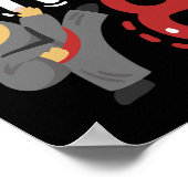 Verjaardag Ninja 8 jaar oud Karate Kinder 8e verja Poster (Hoek)