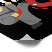 Verjaardag Ninja 9 jaar oud Karate Kinder 9e verja Poster (Hoek)