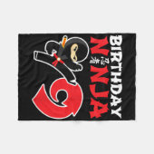 Verjaardag Ninja - 9 Jaar Oude Ninja Feest - Verja Fleece Deken (Voorkant (Horizontaal))