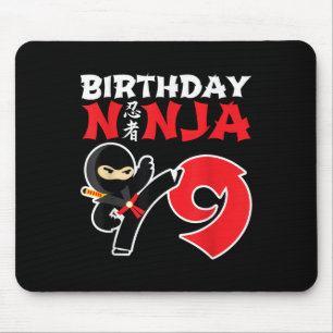 Verjaardag Ninja - 9 Jaar Oude Ninja Feest - Verja Muismat