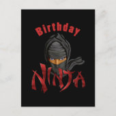 Verjaardag Ninja Briefkaart (Voorkant)