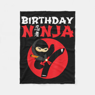 Verjaardag Ninja - Kinderen Ninja Verjaardagsfeest Fleece Deken