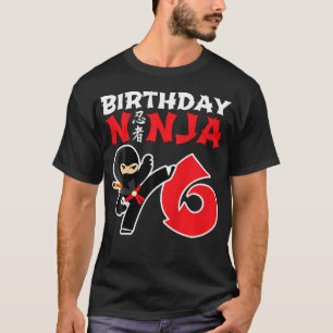 Verjaardag Ninja Shirt - 6 Jaar Oud Ninja Verjaard