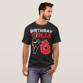 Verjaardag Ninja Shirt - 6 Jaar Oud Ninja Verjaard (Voorkant volledig)