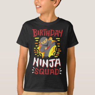 Verjaardag Ninja Squad Karate Meisjes Jongens Kid T-shirt