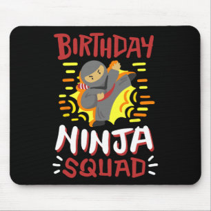 Verjaardag Ninja Squad Karate Meisjes Jongens Kind Muismat