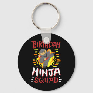 Verjaardag Ninja Squad Karate Meisjes Jongens Kind Sleutelhanger