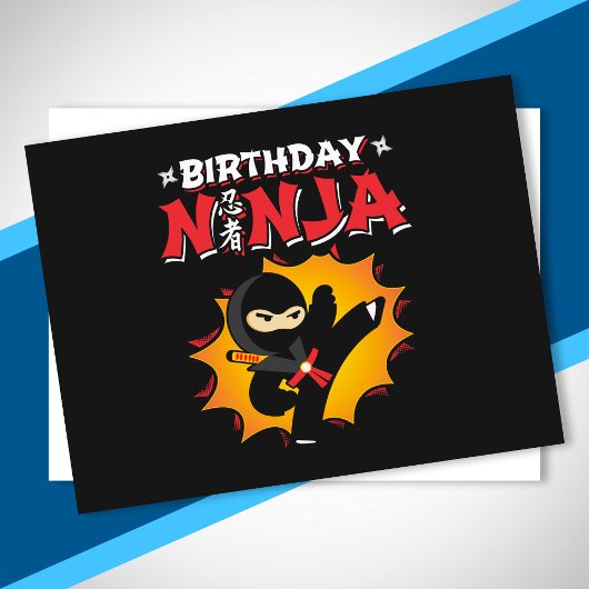 Verjaardag Ninja Thema Feest - Verjaardag Ninja On Briefkaart