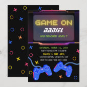 Verjaardag Niveau Omhoog Gamer Verjaardag Kaart (Voorkant / Achterkant)