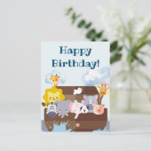 Verjaardag Noah's Ark Briefkaart (Staand voorkant)