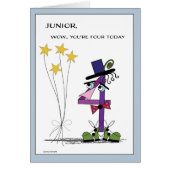 Verjaardag Nummer Vier met sterren (Voorkant)