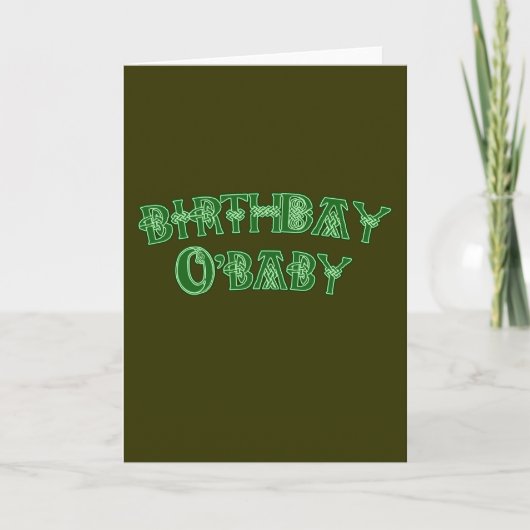 Verjaardag O'Baby St. Patrick's Day Tshirts Kaart (Voorkant)